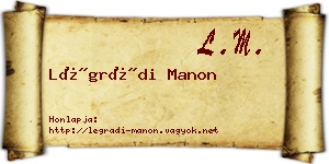 Légrádi Manon névjegykártya